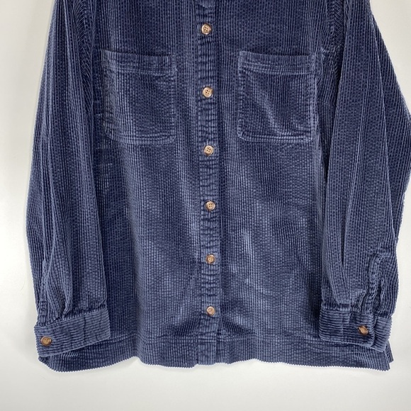 L.L. Bean Comfort Corduroy Relaxed Shirt Blue 512409 Size 1X - Picture 3 of 10